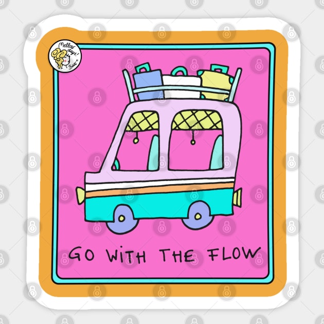 Vintage Van! Go with the flow! Sticker by Mellowdays